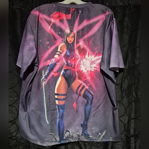 PSYLOCKE VIRGIN Graphic Tee with Anime Character - Picture 2 of 4